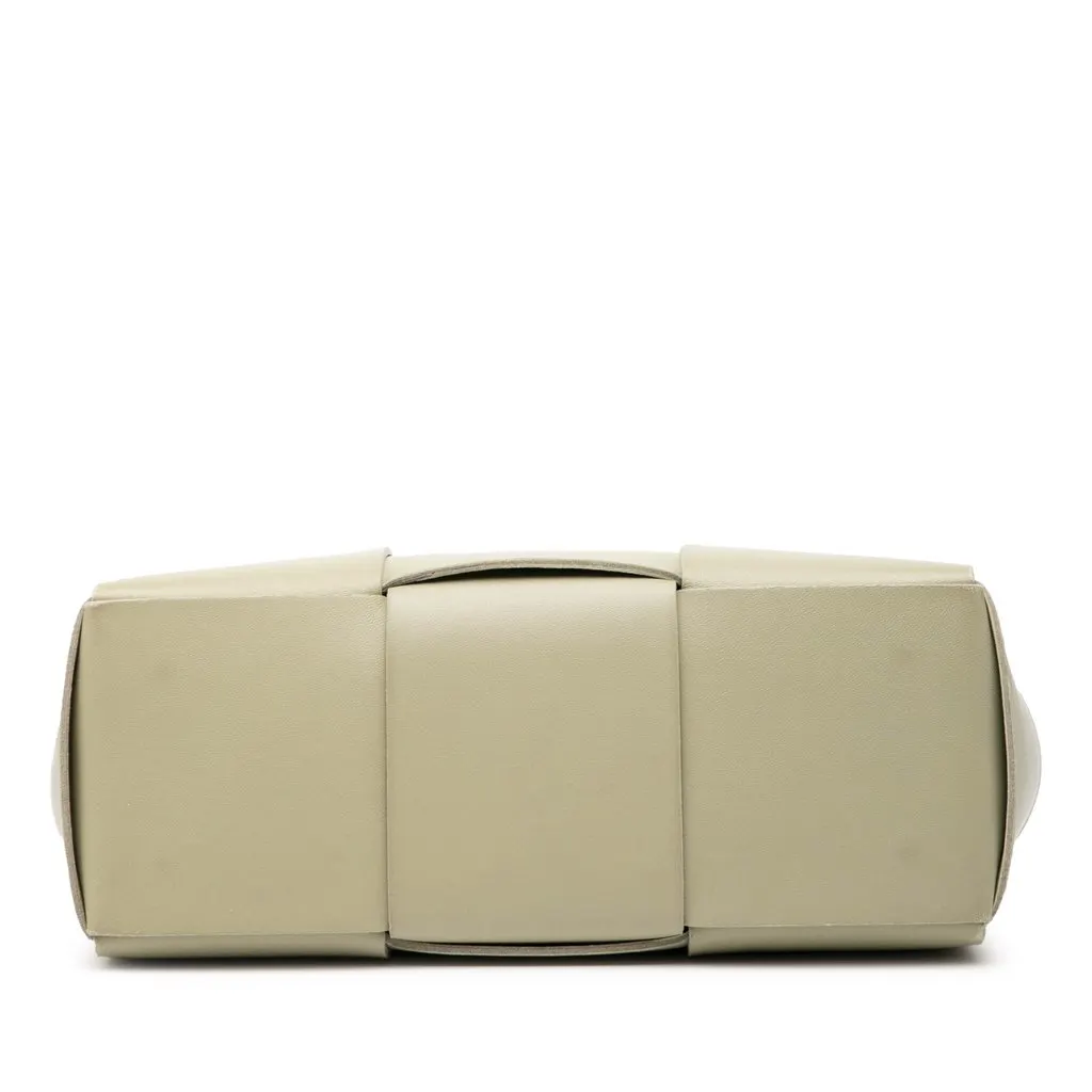 Bottega Veneta Small Nappa Maxi Intrecciato Arco Tote Green Leather Very good - Inside View