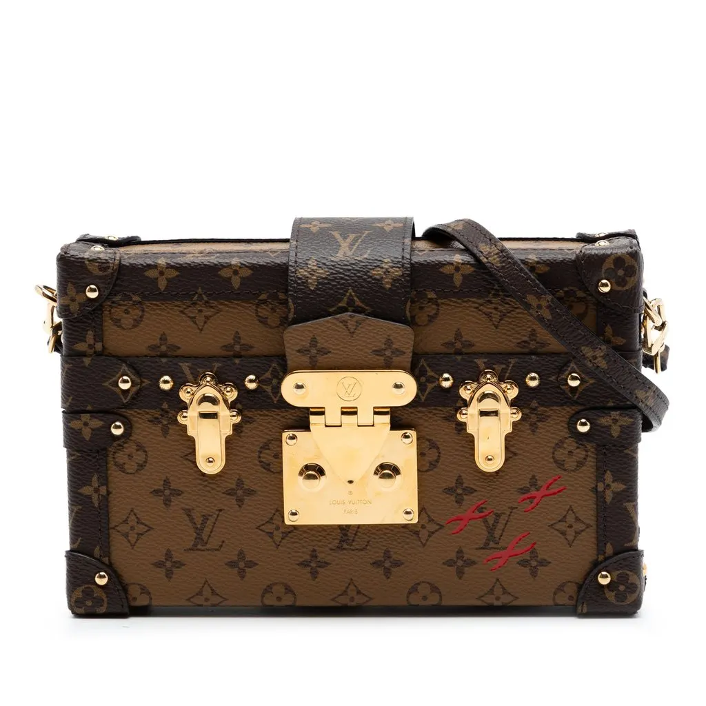 Louis Vuitton Monogram Reverse Petite Malle Brown Very good - Front View