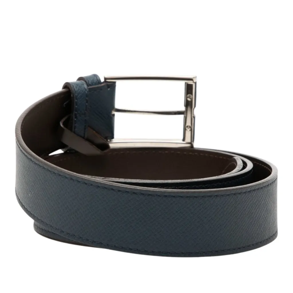Louis Vuitton Taiga Ceinture Belt Blue Leather Very good - Inside View