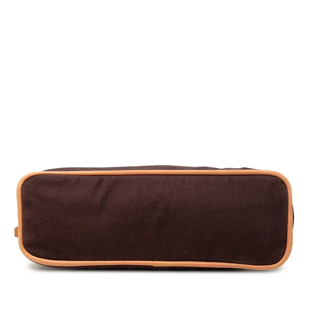 Hermès Toile Bolide Trousse De Voyage Pouch MM Brown Cotton Very good - Inside View