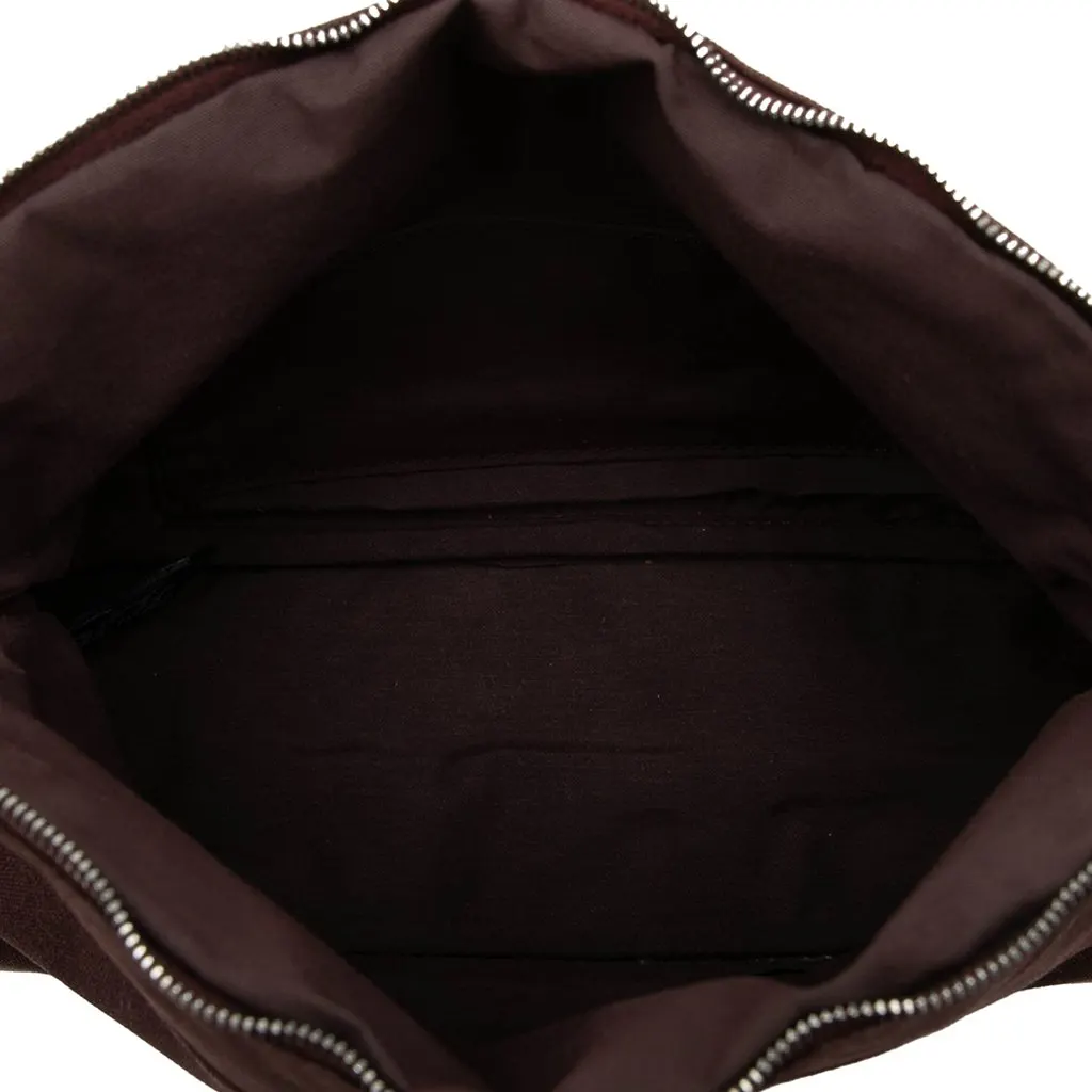 Hermès Toile Bolide Trousse De Voyage Pouch MM Brown Cotton Very good - Model View