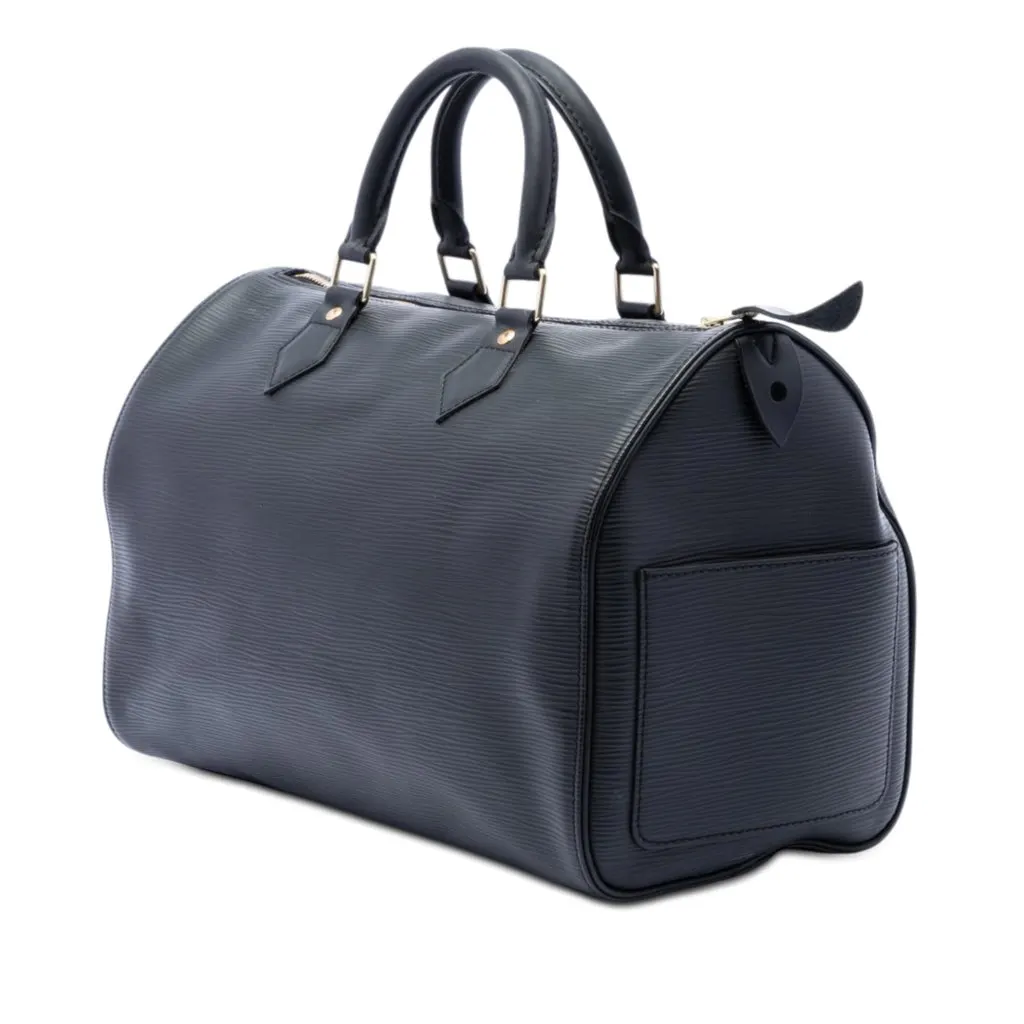Louis Vuitton Epi Speedy 35 Black Leather Very good - Back View