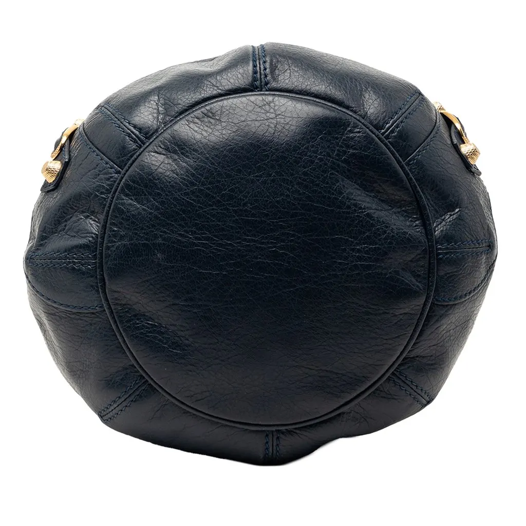 Balenciaga Mini Lambskin Motocross Giant 12 Pompon Bag Blue Leather Very good - Inside View