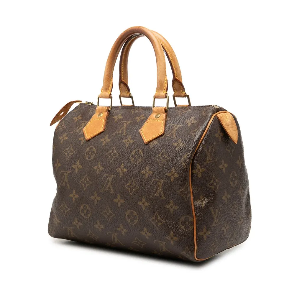 Louis Vuitton Monogram Speedy 25 Brown Canvas Good - Back View