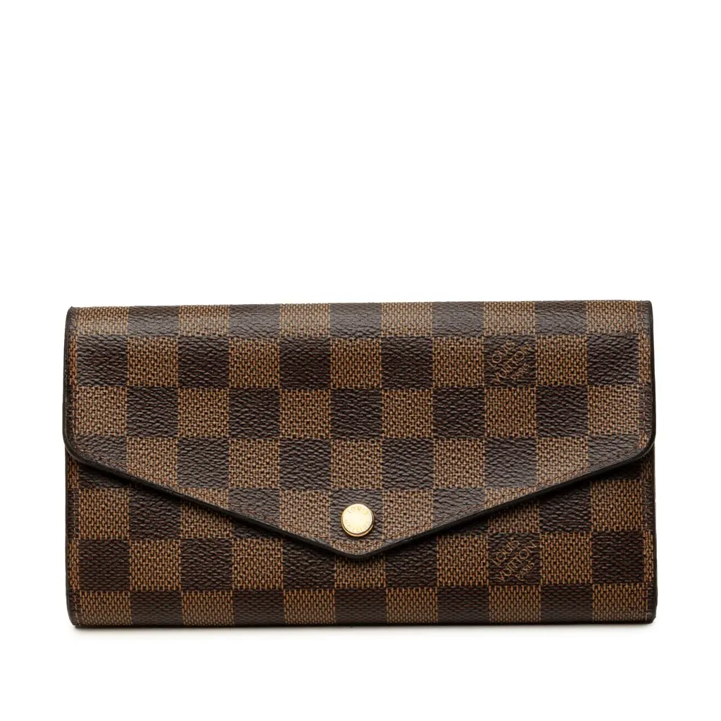 Louis Vuitton Damier Ebene Sarah Wallet Brown Very good - Front View