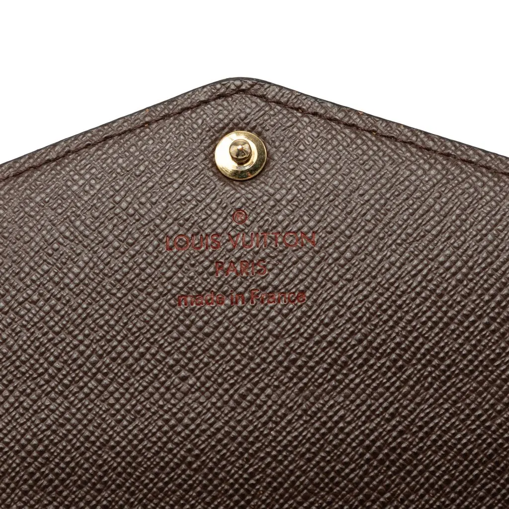 Louis Vuitton Damier Ebene Sarah Wallet Brown Very good - Box View