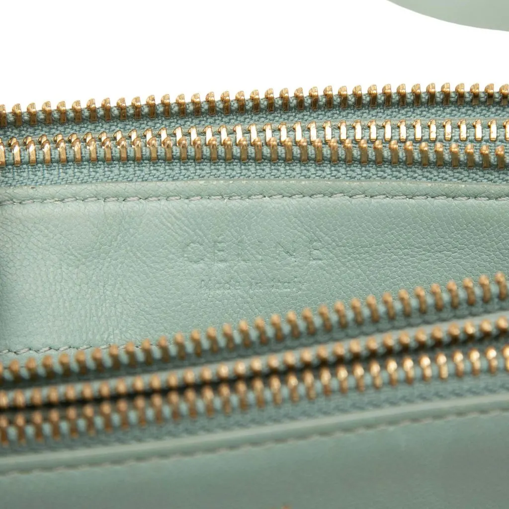 Celine Large Lambskin Trio Crossbody Green Leather Very good - Box View