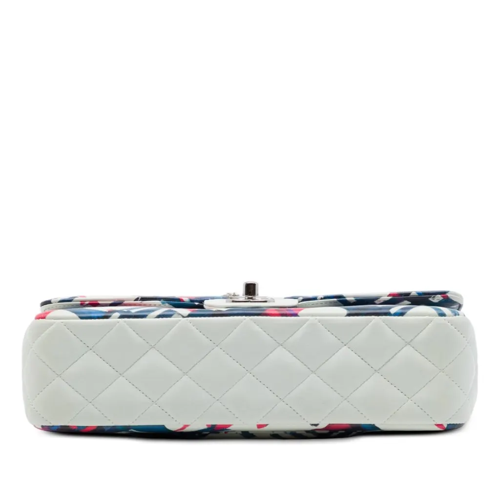 Chanel Medium Classic Airlines Printed Lambskin Double Flap White Leather Very good - Inside View