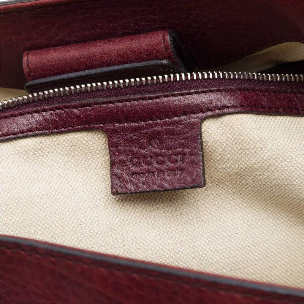 Gucci Medium GG Canvas New Bamboo Tassel Tote Beige Canvas Very good - Box View