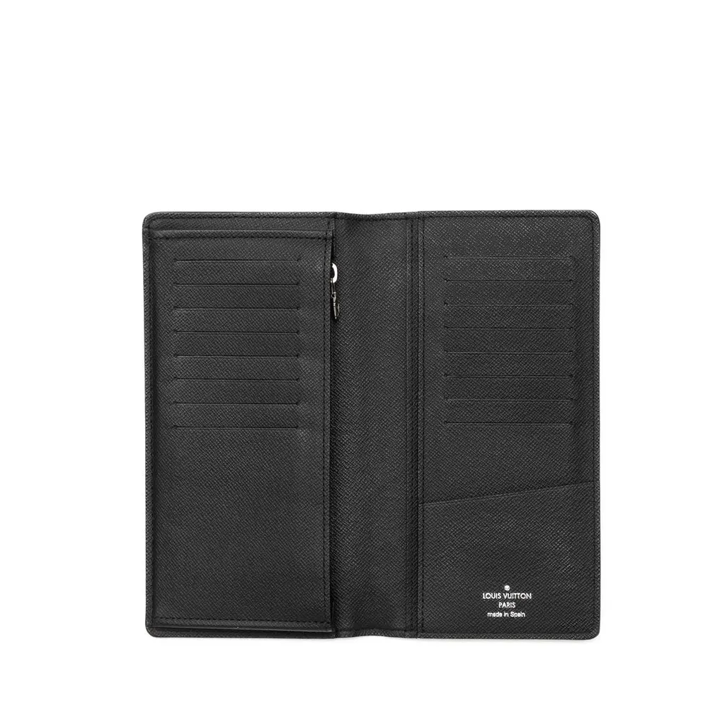 Louis Vuitton Monogram Eclipse Brazza Long Wallet Black Very good - Box View