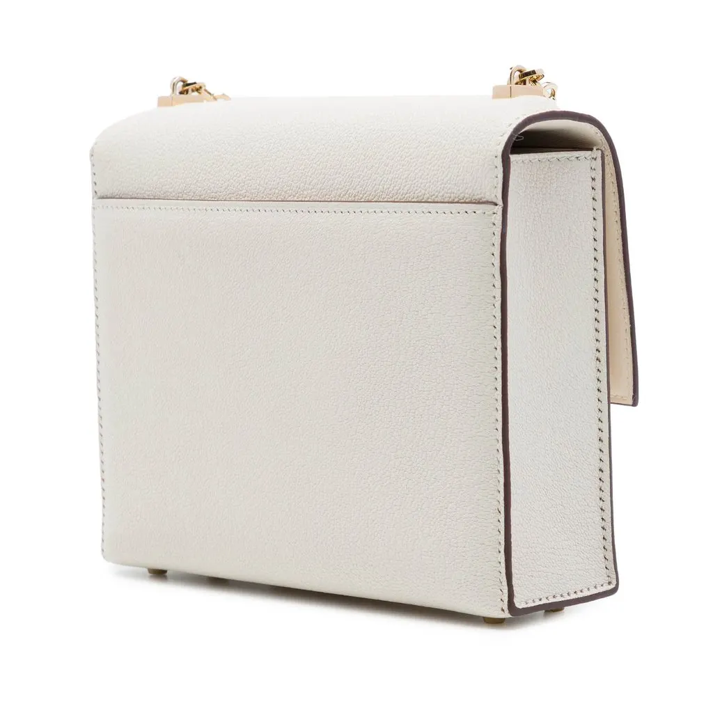 Hermès Mini Chevre Mysore Verrou Chaine White Leather Very good - Back View