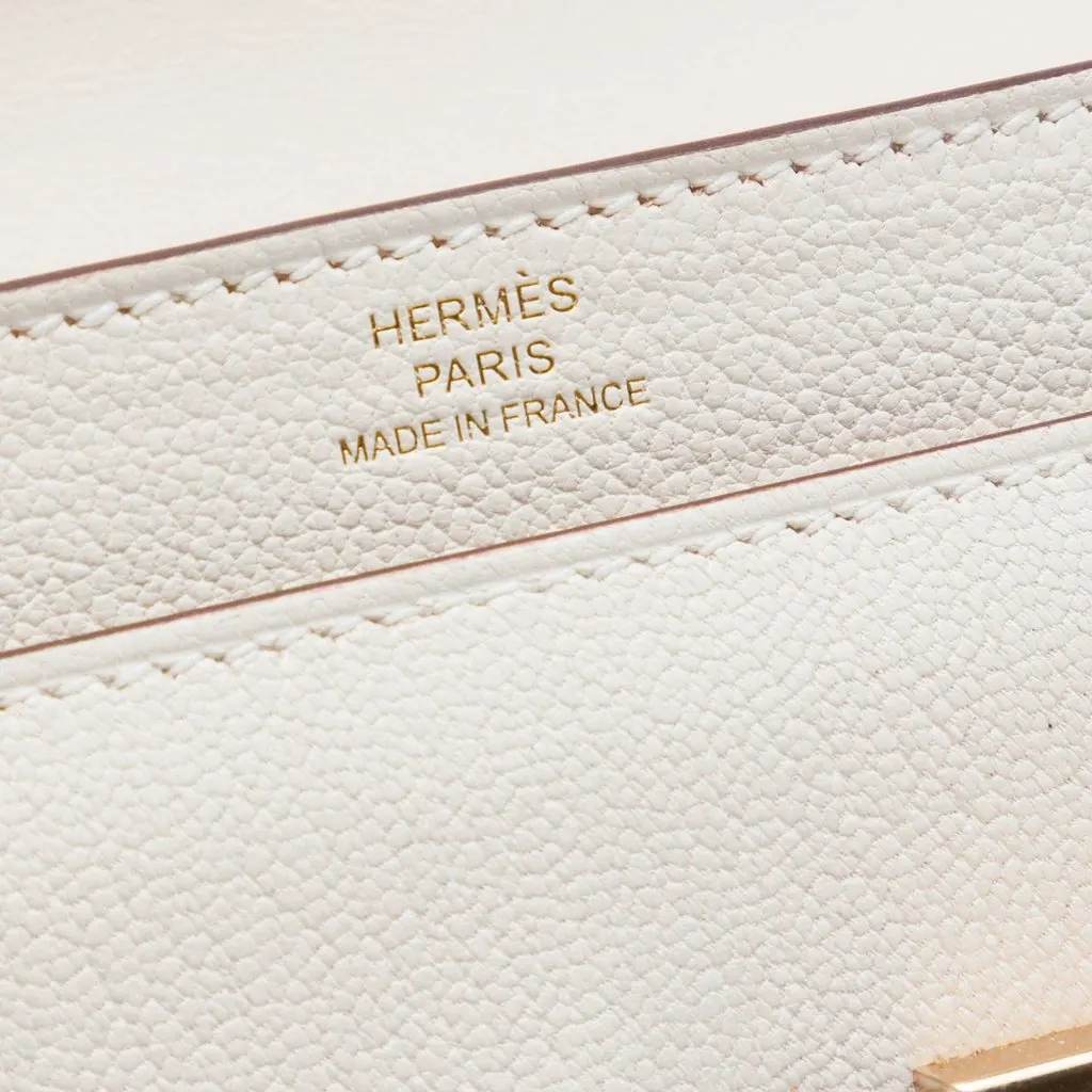 Hermès Mini Chevre Mysore Verrou Chaine White Leather Very good - Box View