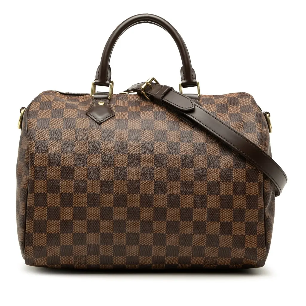 Louis Vuitton Damier Ebene Speedy Bandouliere 30 Brown Very good - Front View
