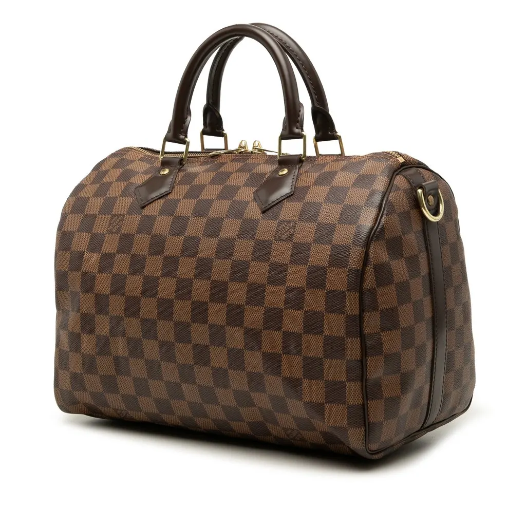 Louis Vuitton Damier Ebene Speedy Bandouliere 30 Brown Very good - Back View