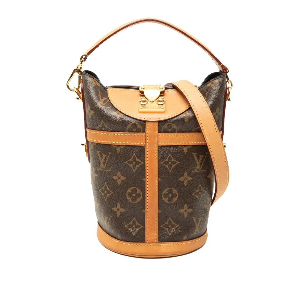 Louis Vuitton Monogram Duffle Bucket Bag Brown Very good - Front View