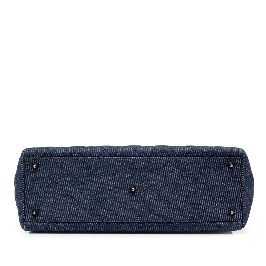 Dior Large Denim Cannage Lady Dior Blue Denim Very good - Inside View