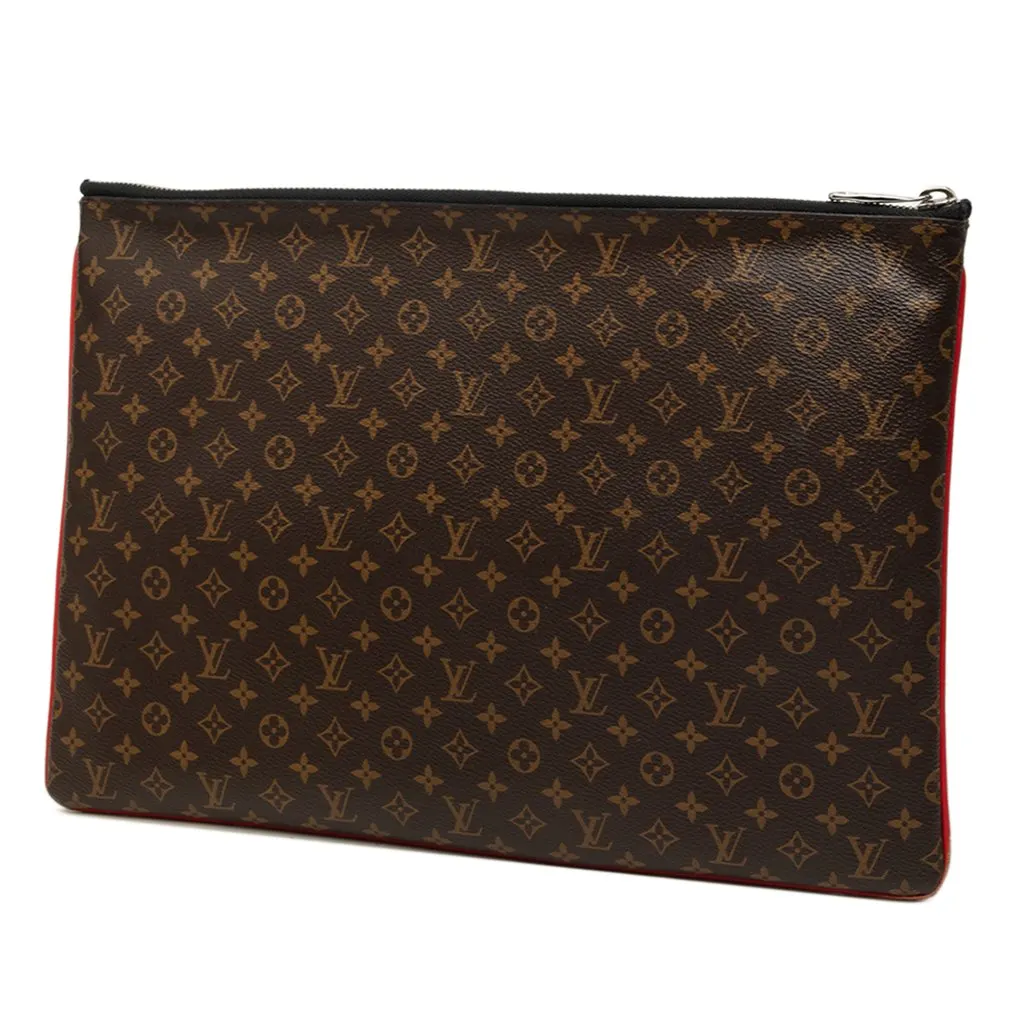 Louis Vuitton Monogram A4 Multipocket Pochette Brown Good - Back View