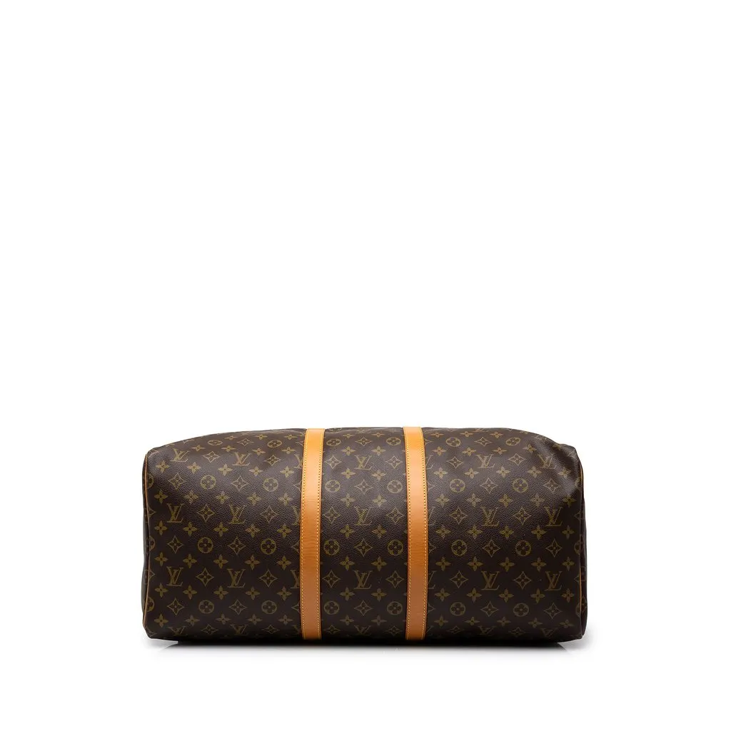 Louis Vuitton Monogram Keepall 55 Brown Canvas Good - Inside View