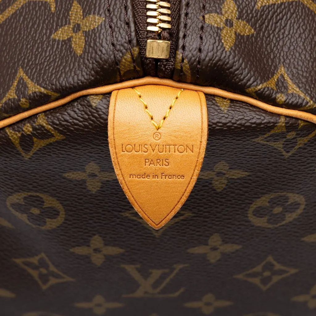 Louis Vuitton Monogram Keepall 55 Brown Canvas Good - Box View