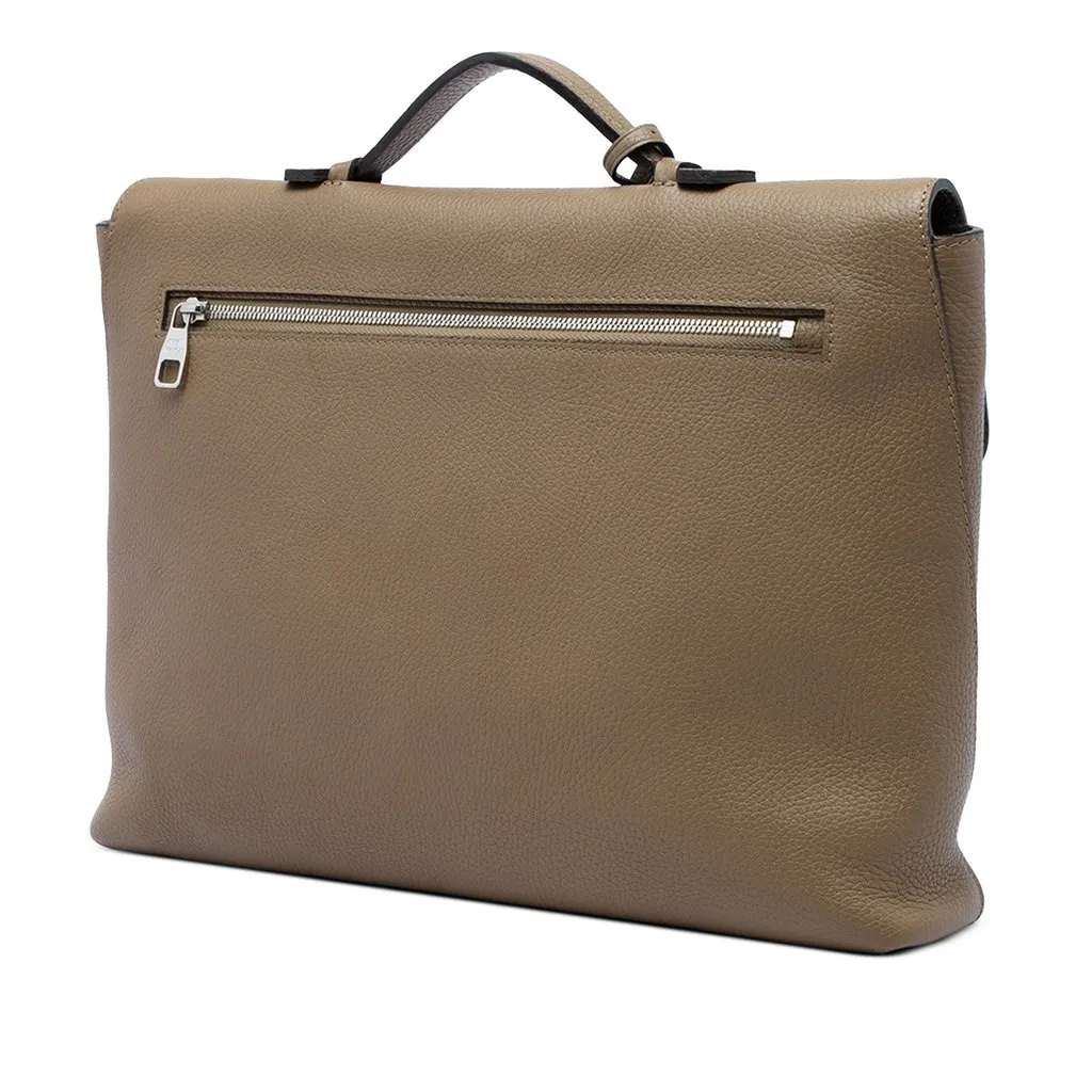 Louis Vuitton Taurillon Serviette Dorian Briefcase Brown Leather Good - Back View