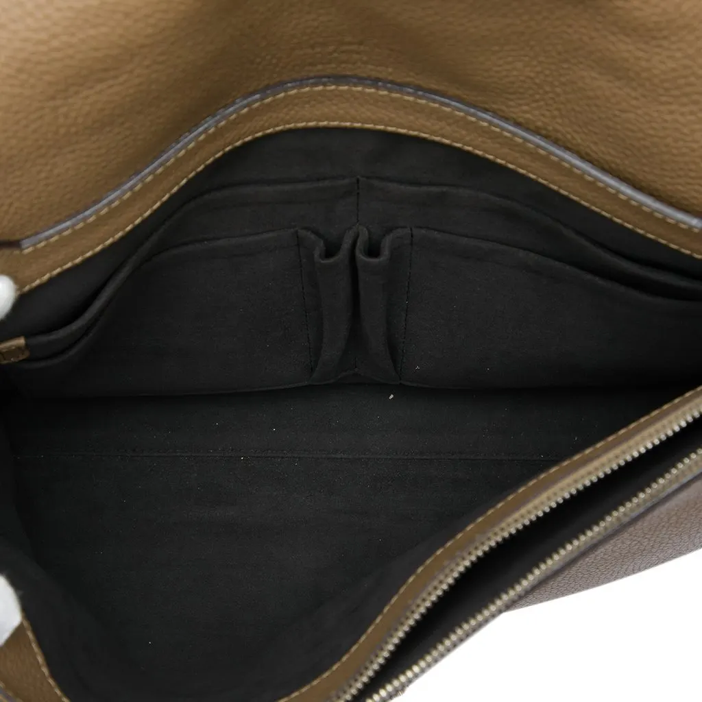 Louis Vuitton Taurillon Serviette Dorian Briefcase Brown Leather Good - Model View
