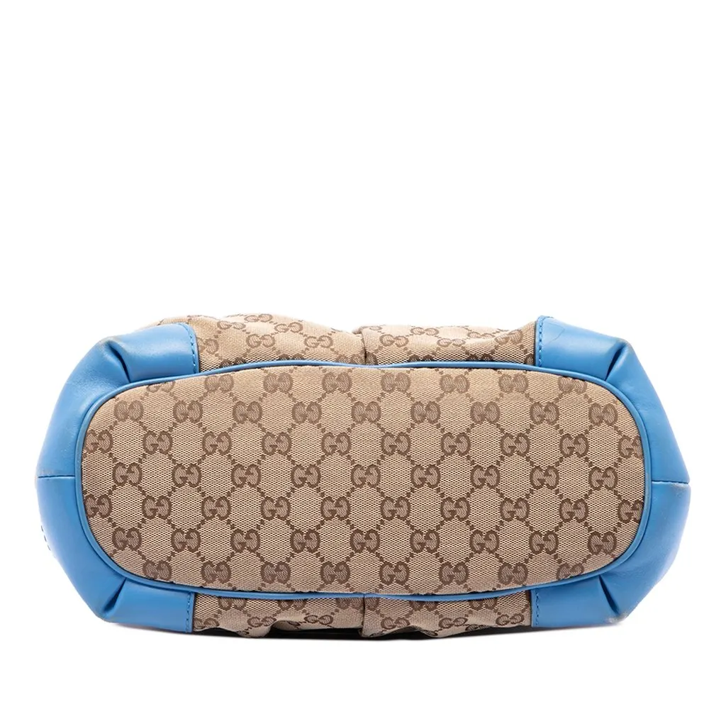 Gucci GG Canvas Sukey Satchel Beige Canvas Good - Inside View