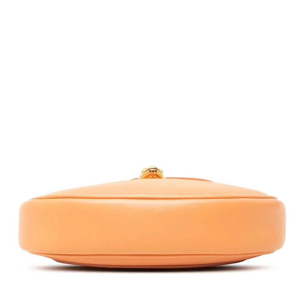 Bvlgari Small Leather Serpenti Ellipse Satchel Orange Leather Very good - Inside View