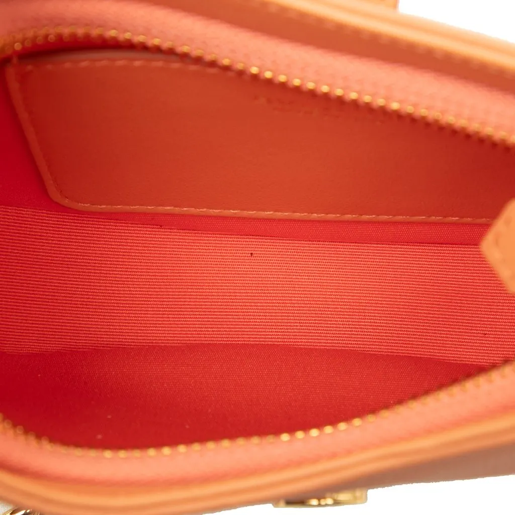Bvlgari Small Leather Serpenti Ellipse Satchel Orange Leather Very good - Model View