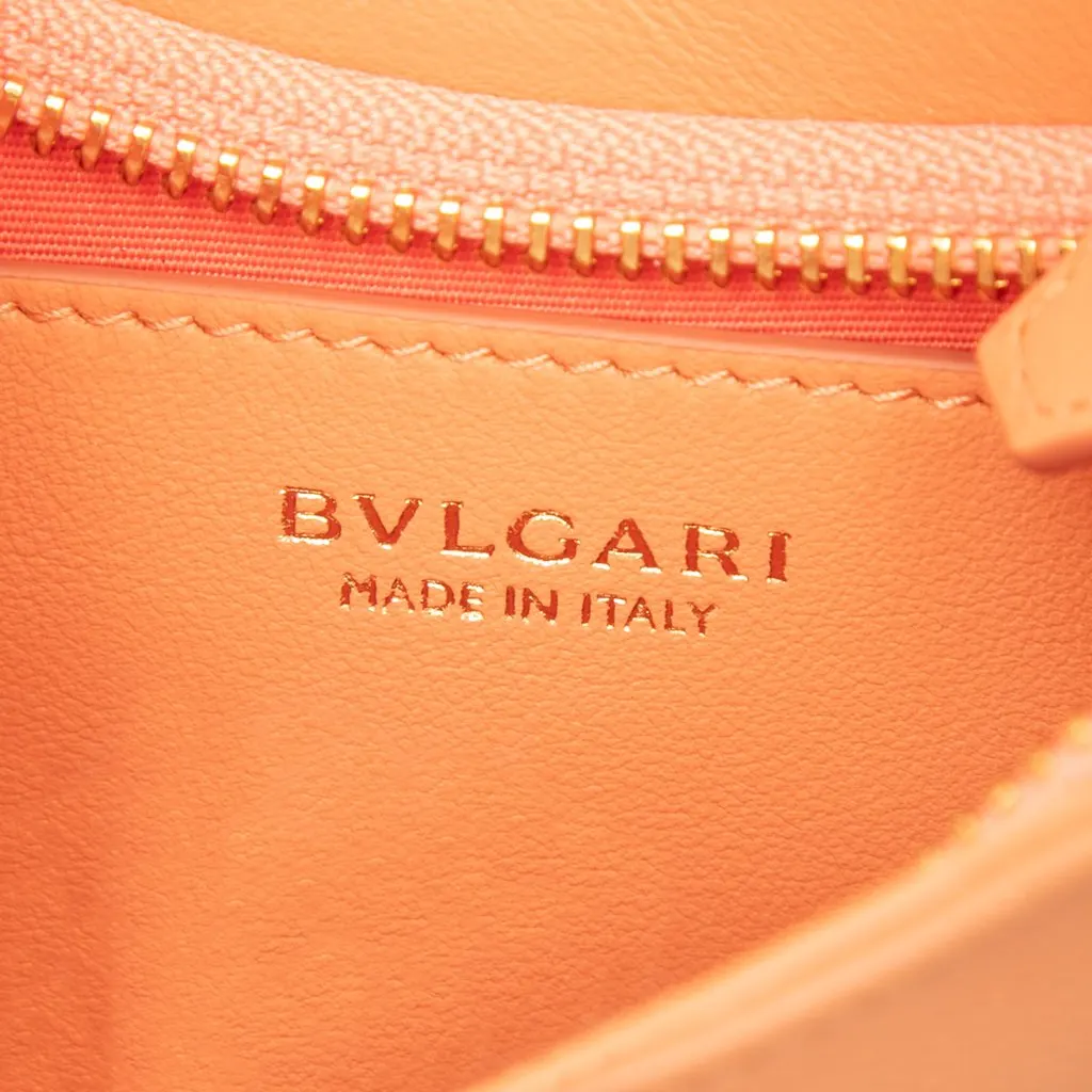 Bvlgari Small Leather Serpenti Ellipse Satchel Orange Leather Very good - Box View