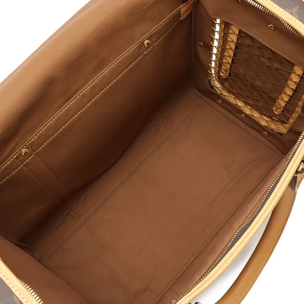 Louis Vuitton Monogram Sac Chien Pet Carrier 40 Brown Very good - Inside View