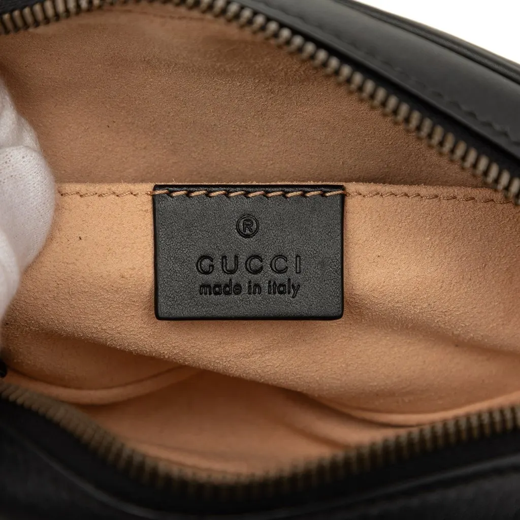 Gucci GG Marmont Matelasse Calfskin Belt Bag Black Leather Good - Box View