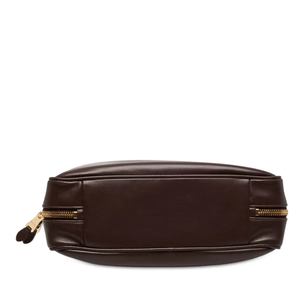 Miu Miu Large Calfskin Logo Beau Handbag Brown Leather Very good - Inside View