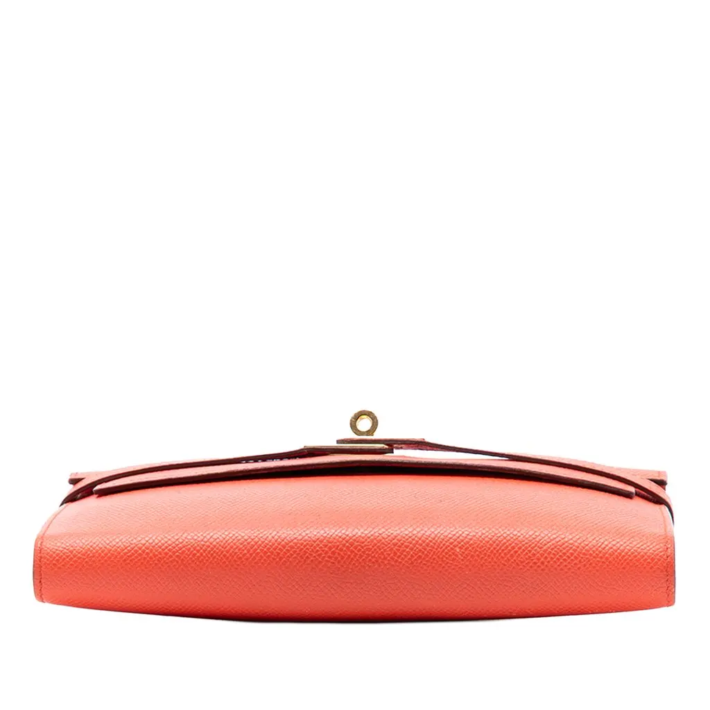Hermès Epsom Kelly Longue Wallet Orange Leather Very good - Inside View