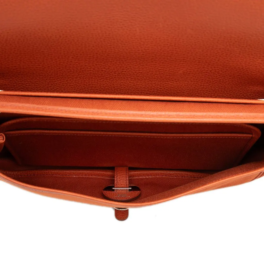 Hermès Vache Liege and Toile Sac Colorado PM Orange Leather Very good - Model View