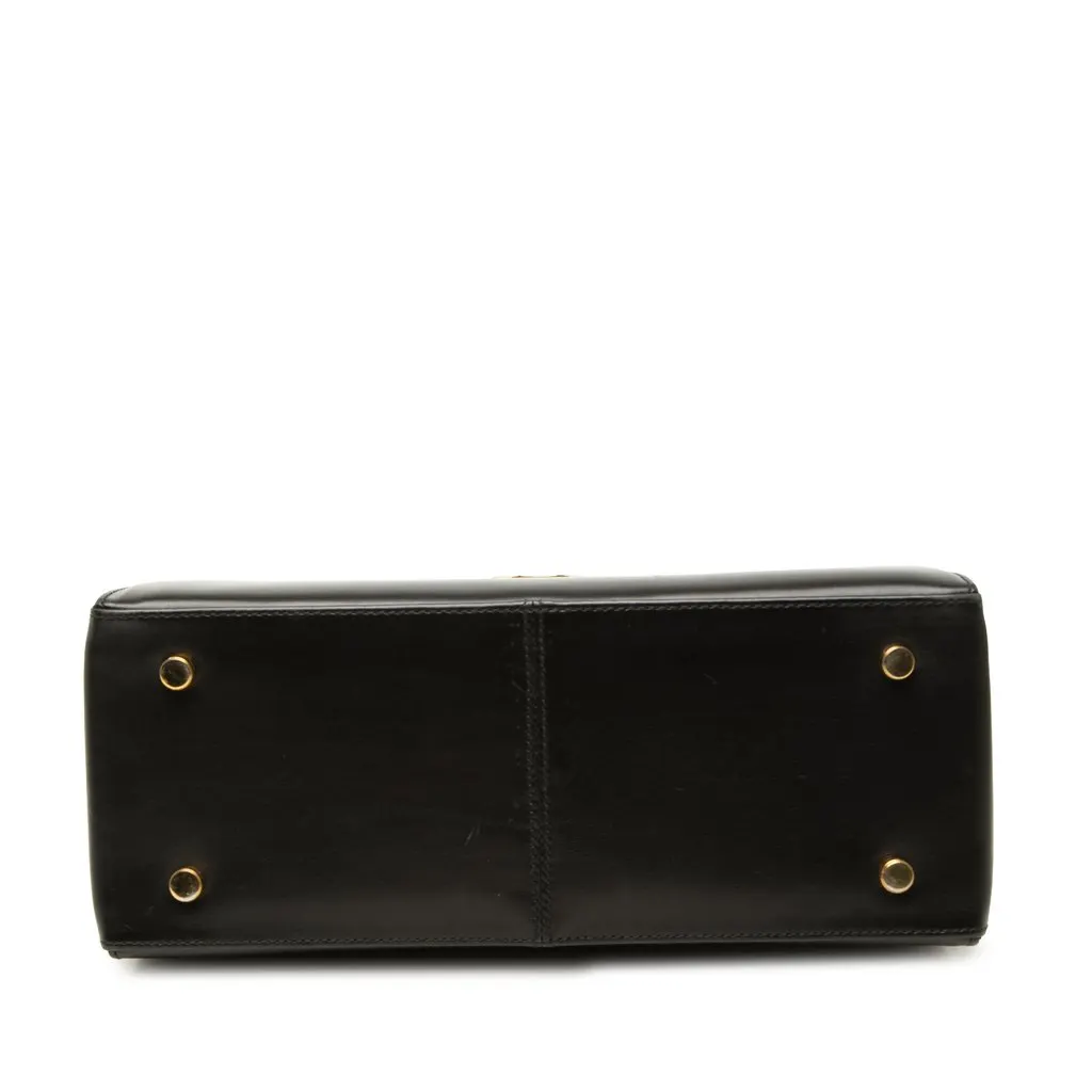 Salvatore Ferragamo Smooth Calfskin Gancini Iconic Top Handle Bag Black Leather Very good - Inside View