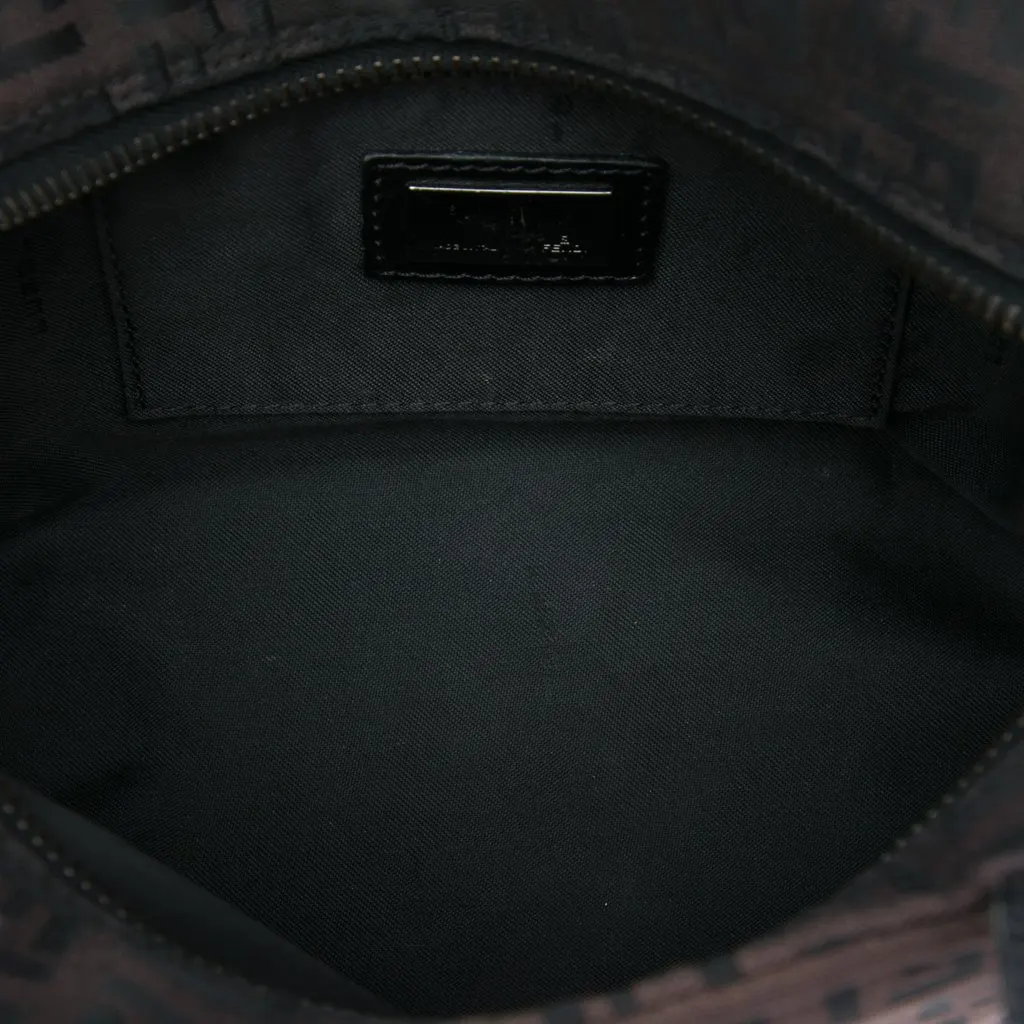 Fendi Zucchino Canvas Handbag Brown Very good - Model View