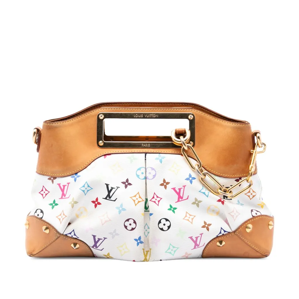 Louis Vuitton Monogram Multicolore Judy MM White Very good - Front View