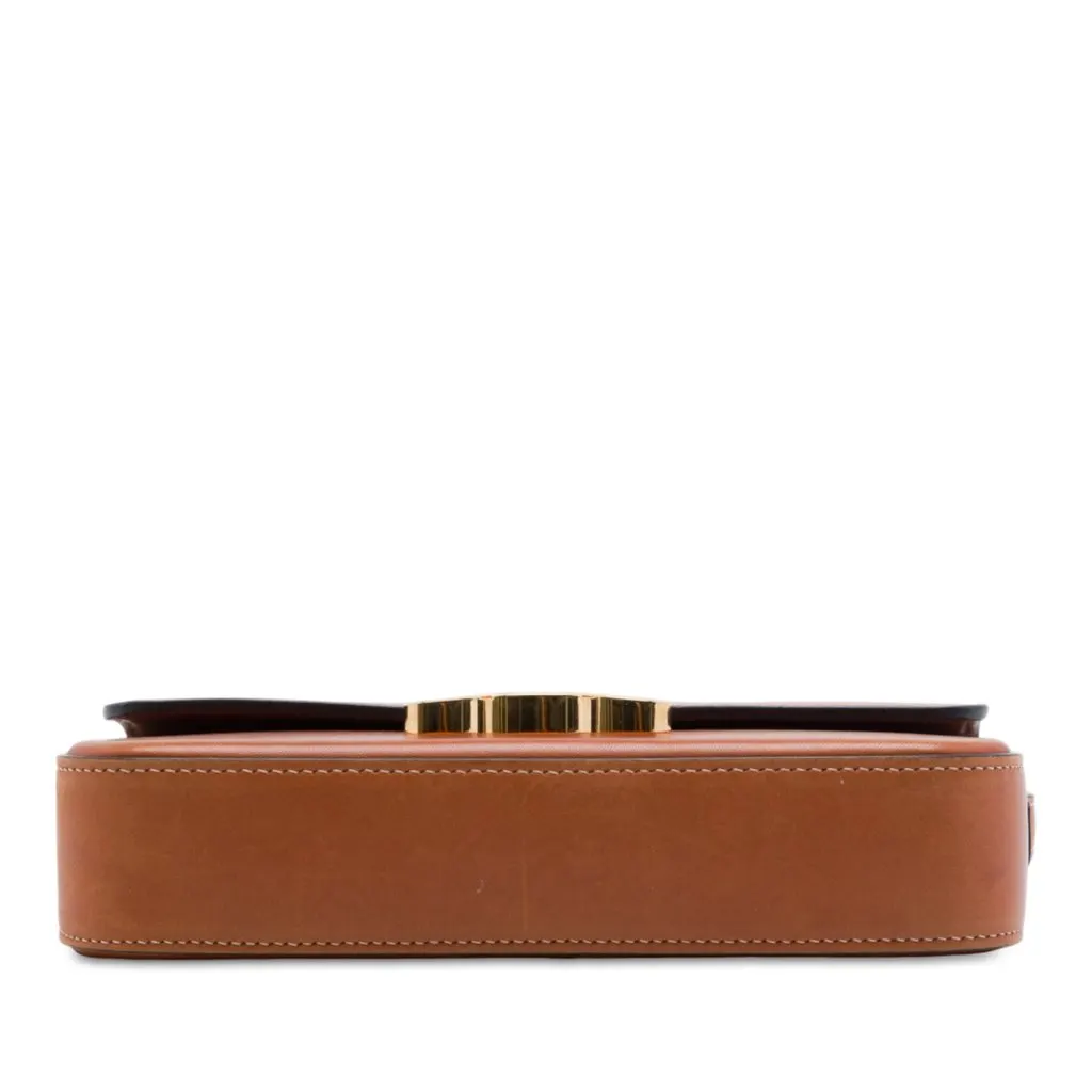 Celine Shiny Calfskin Claude Shoulder Bag Brown Leather Very good - Inside View