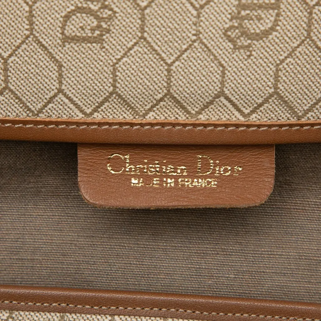 Dior Honeycomb Coated Canvas Crossbody Beige Canvas Good - Box View