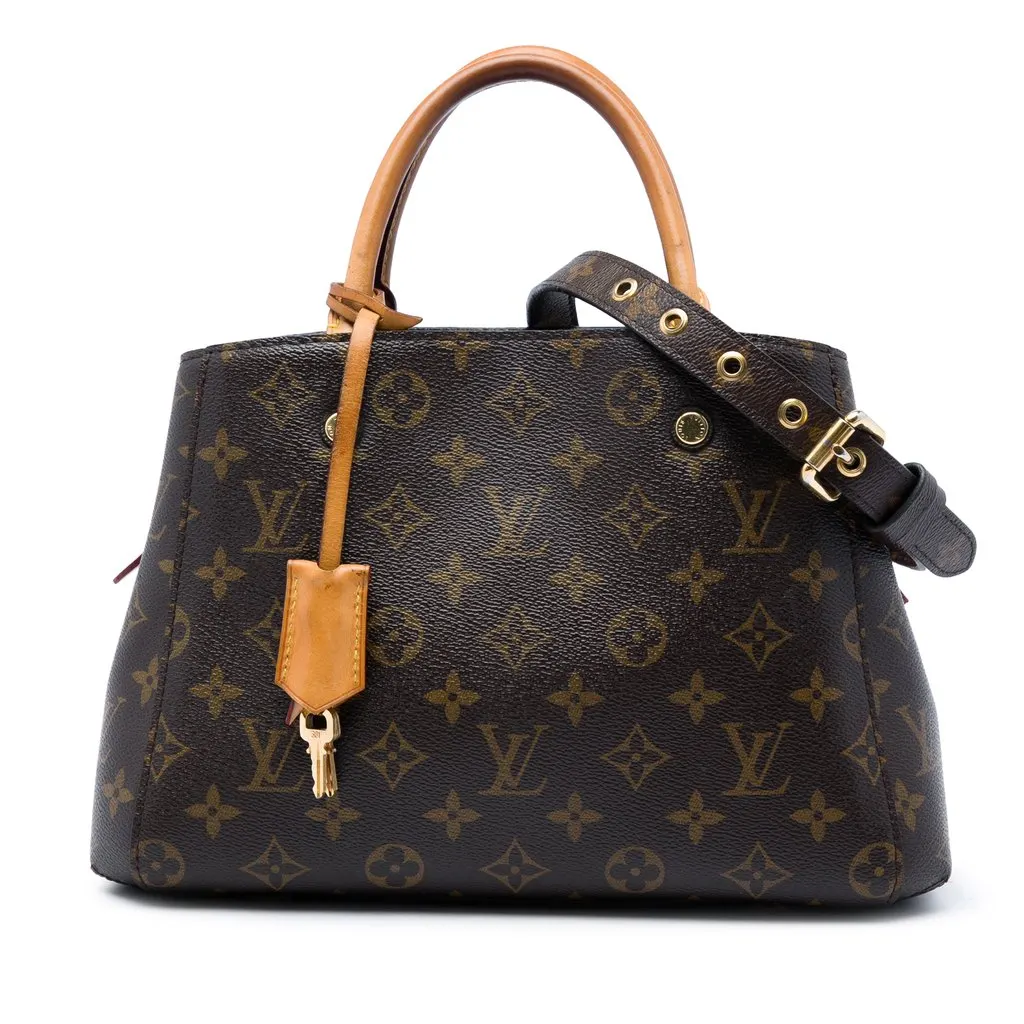 Louis Vuitton Monogram Montaigne BB Brown Canvas Good - Front View