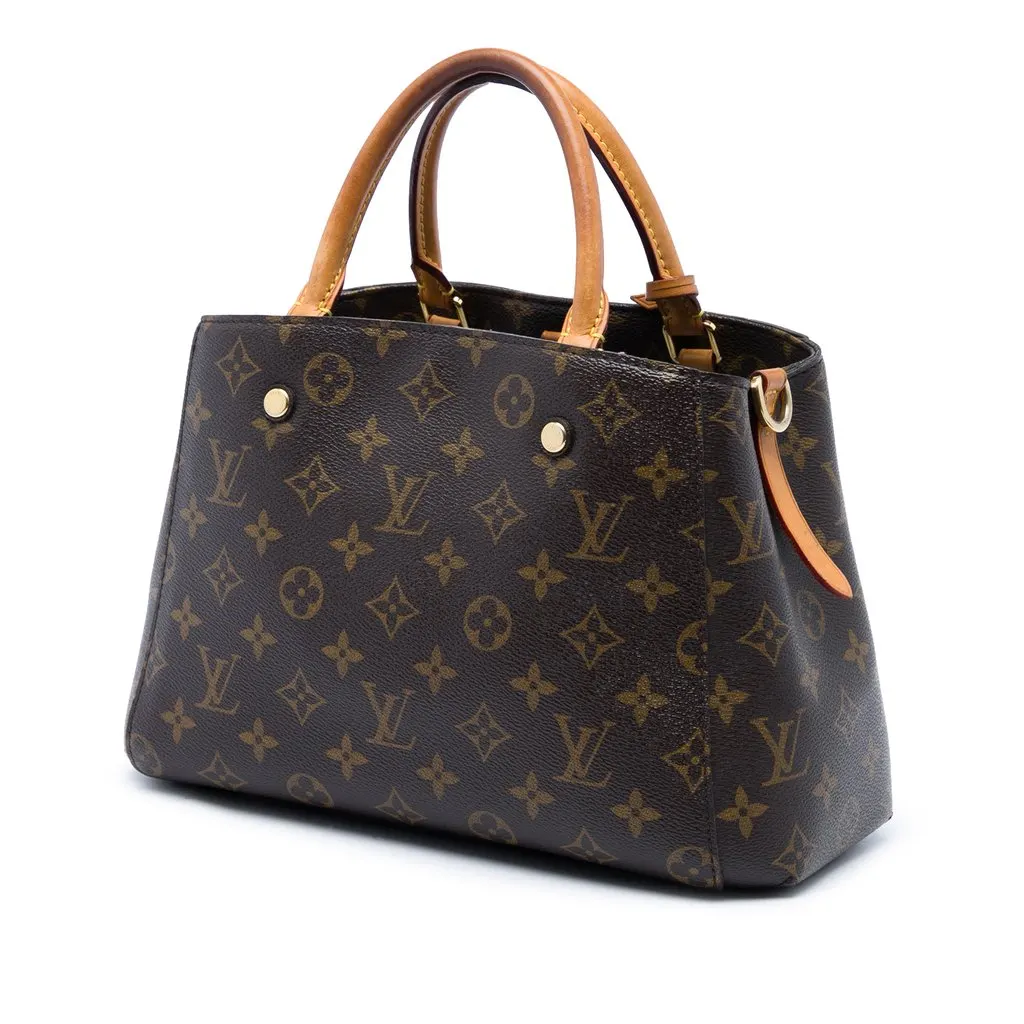 Louis Vuitton Monogram Montaigne BB Brown Canvas Good - Back View