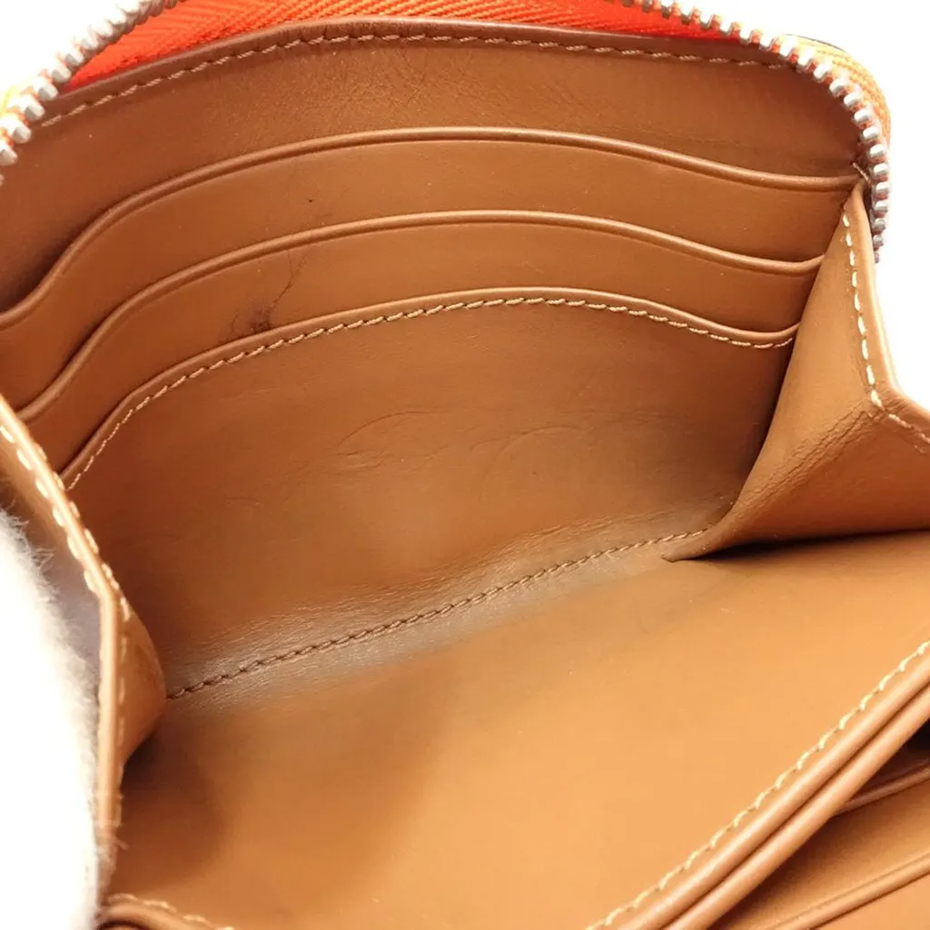 LOEWE Anagram Gradient Embossed Leather Zippy Coin Pouch Orange Leather Very good - Model View