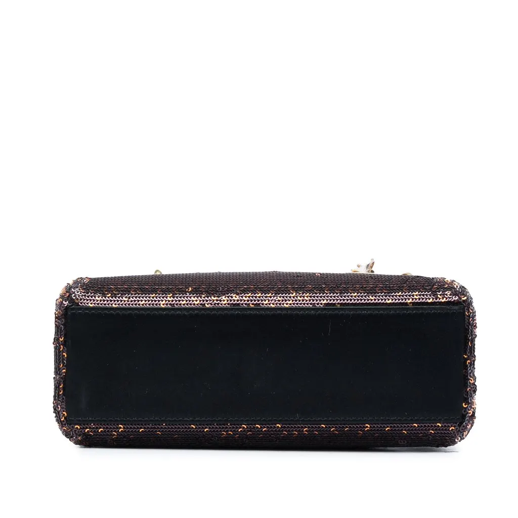 Dior Mini Satin Sequin Gradient Lady Dior Gold Very good - Inside View