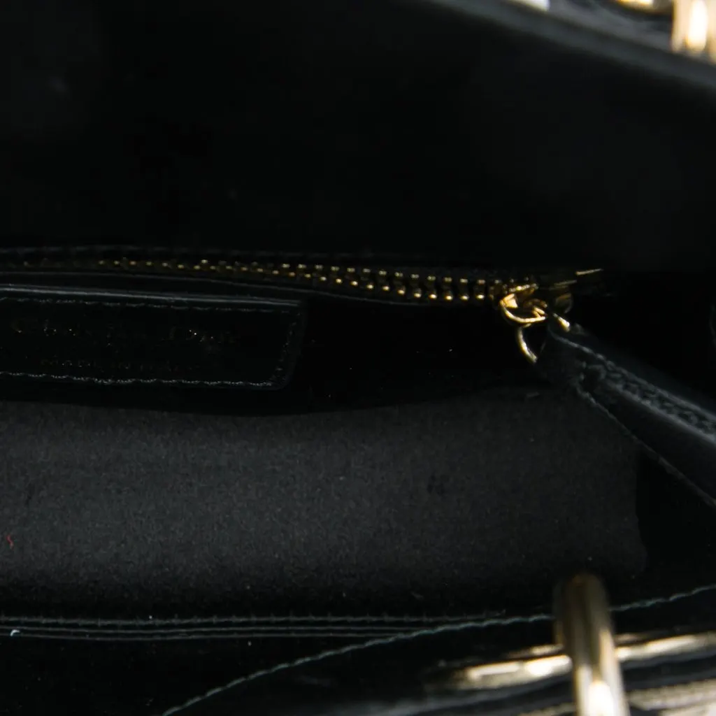 Dior Mini Satin Sequin Gradient Lady Dior Gold Very good - Model View