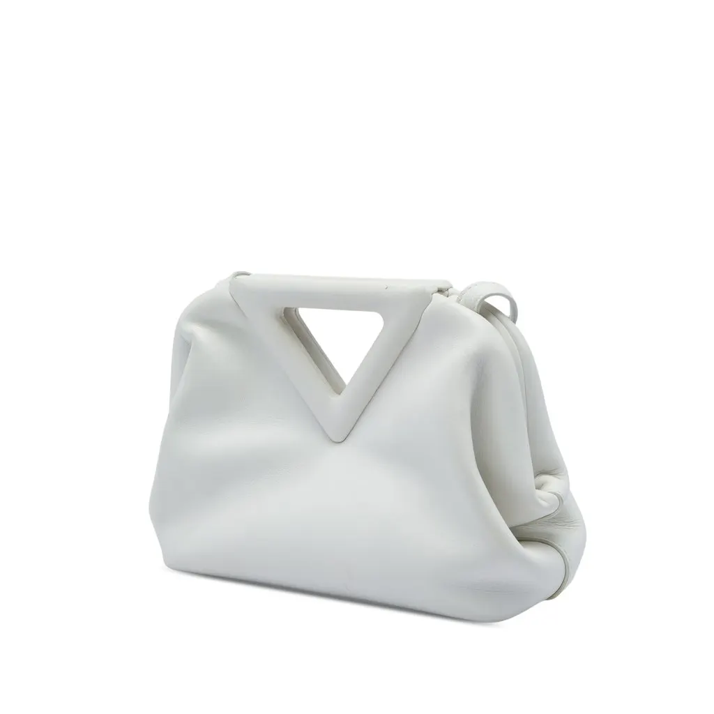 Bottega Veneta Small Leather The Point Triangle Satchel White Leather Very good - Back View