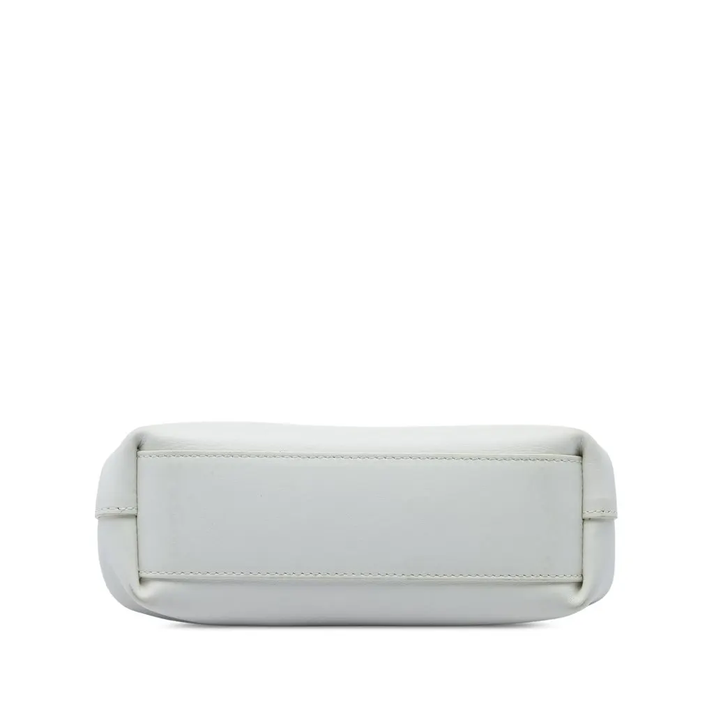 Bottega Veneta Small Leather The Point Triangle Satchel White Leather Very good - Inside View