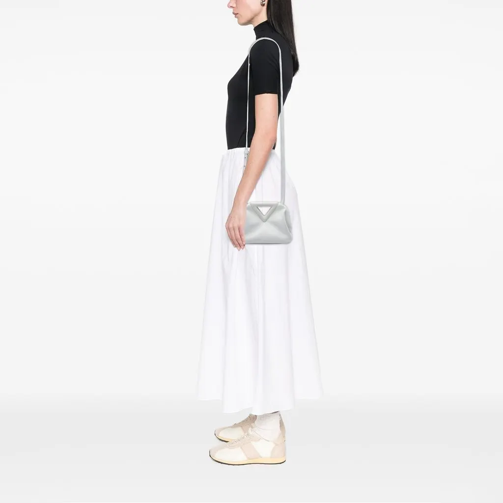 Bottega Veneta Small Leather The Point Triangle Satchel White Leather Very good - Box View