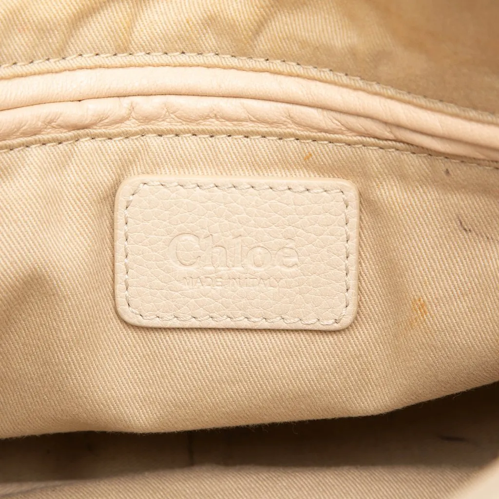 Chloé Medium Pebbled Leather Paraty Satchel Brown Leather Very good - Box View