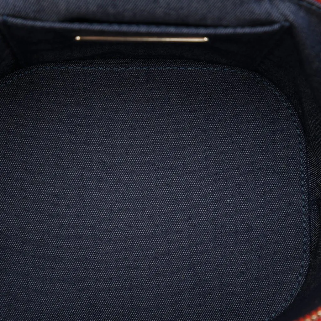 Chanel CC Lambskin Vanity Case Red Leather Good - Model View