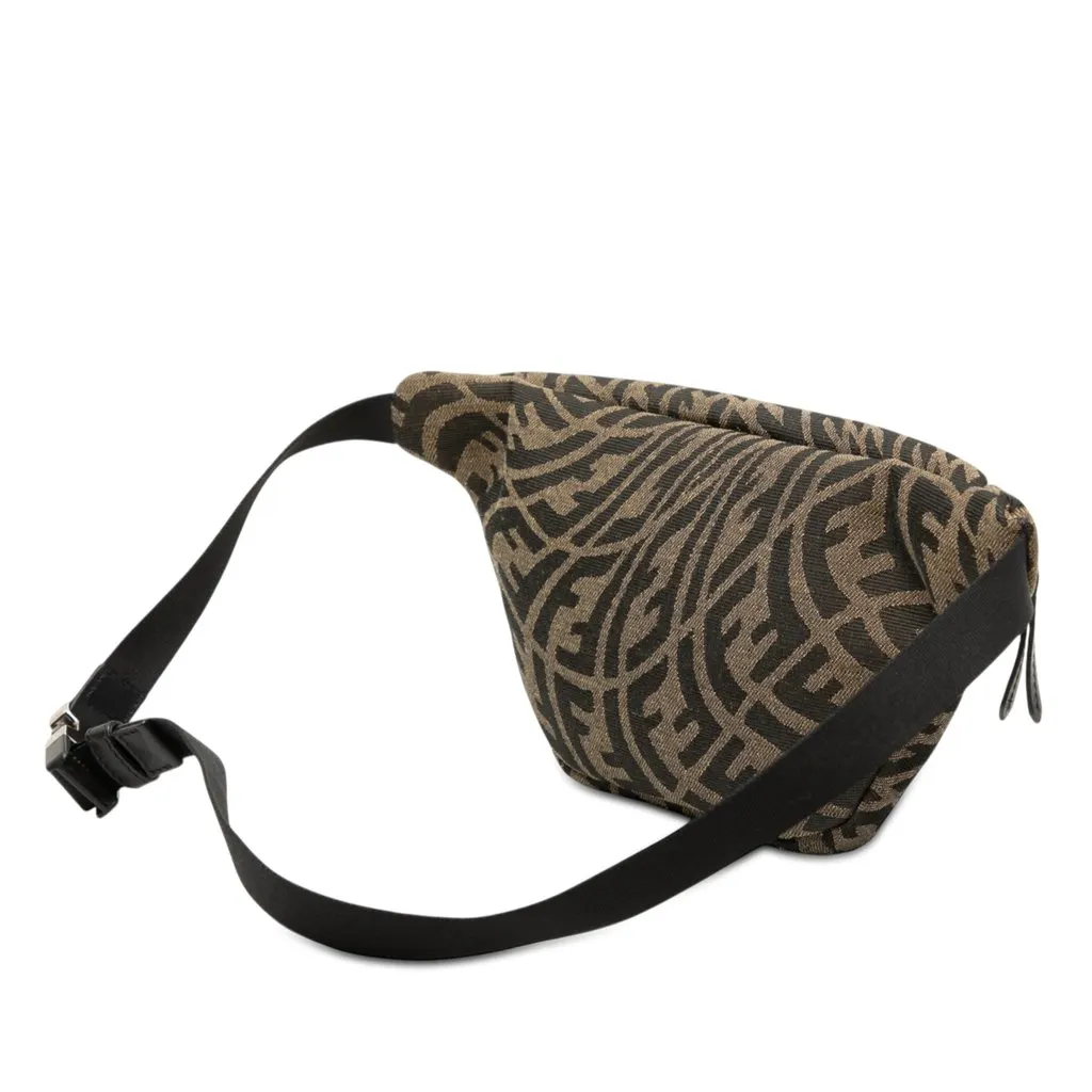 Fendi Zucchino Canvas Belt Bag Beige Very good - Back View